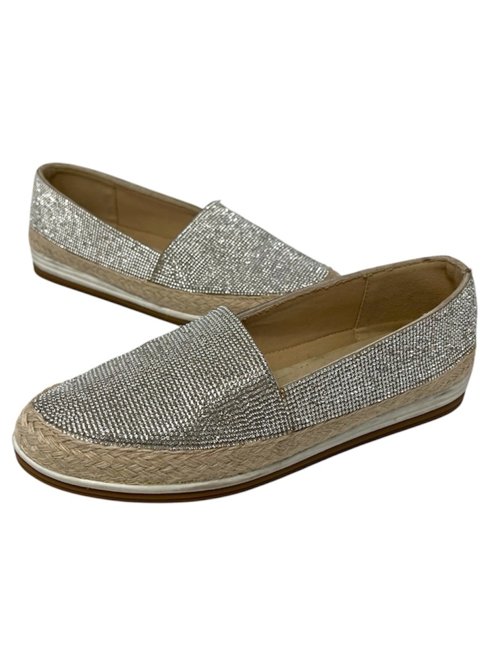 Anne Klein June Rhinestone Espadrille Loafer US 7.5